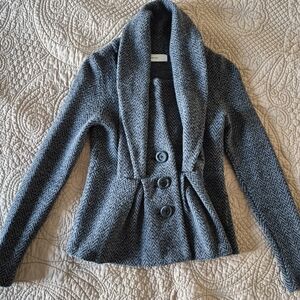 Gray Herringbone Blazer